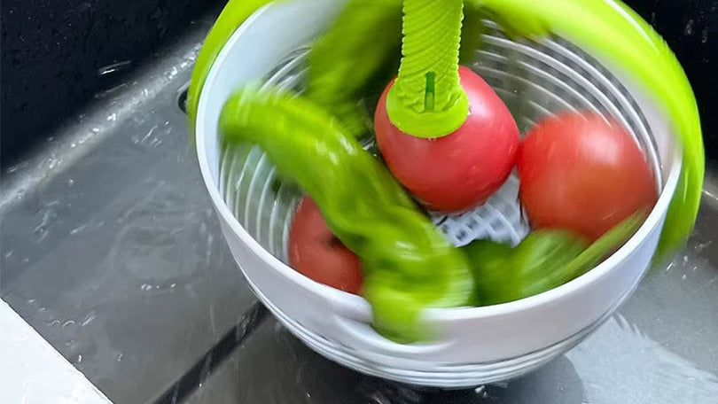 3 Quart Large Capacity Salad Spinner 2 in 1 Salad Spinner Colander Strainer Collapsible Vegetable Washing Filter JT248